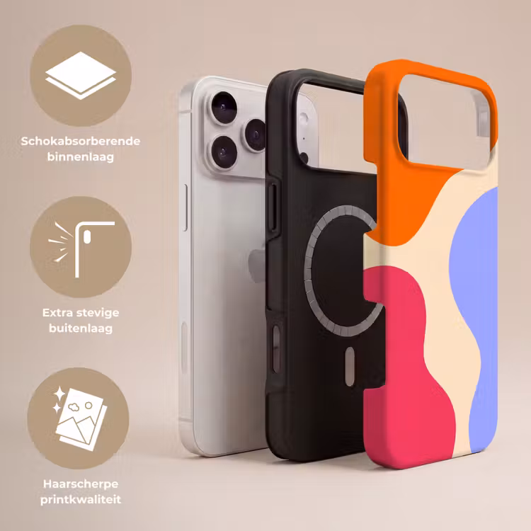 Telefoonhoesje Toughcase - Abstract - Organische vormen - Design - Modern - Kleurrijk — 3