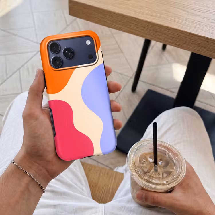 Telefoonhoesje Toughcase - Abstract - Organische vormen - Design - Modern - Kleurrijk — 4
