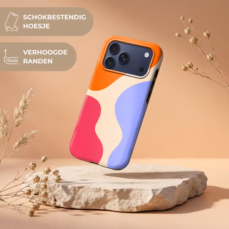 Telefoonhoesje Toughcase - Abstract - Organische vormen - Design - Modern - Kleurrijk — 5