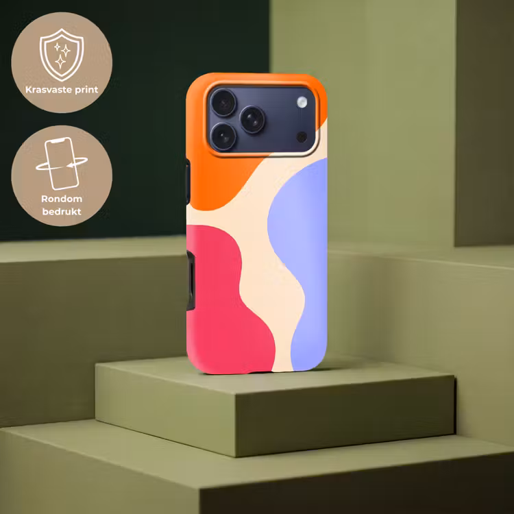 Telefoonhoesje Toughcase - Abstract - Organische vormen - Design - Modern - Kleurrijk — 7