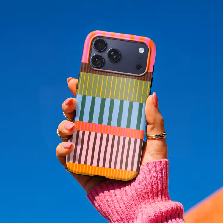 Telefoonhoesje Toughcase - Abstract - Strepen - Modern - Kleurrijk - Kunst — 2