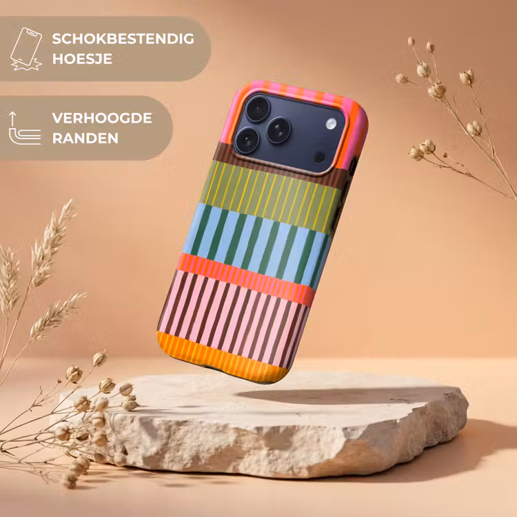Telefoonhoesje Toughcase - Abstract - Strepen - Modern - Kleurrijk - Kunst — 5