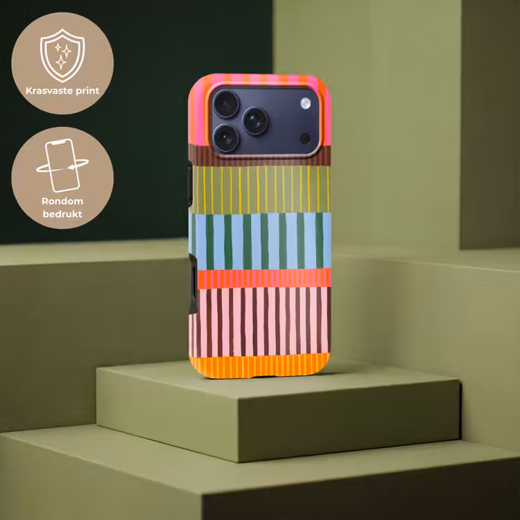 Telefoonhoesje Toughcase - Abstract - Strepen - Modern - Kleurrijk - Kunst — 7