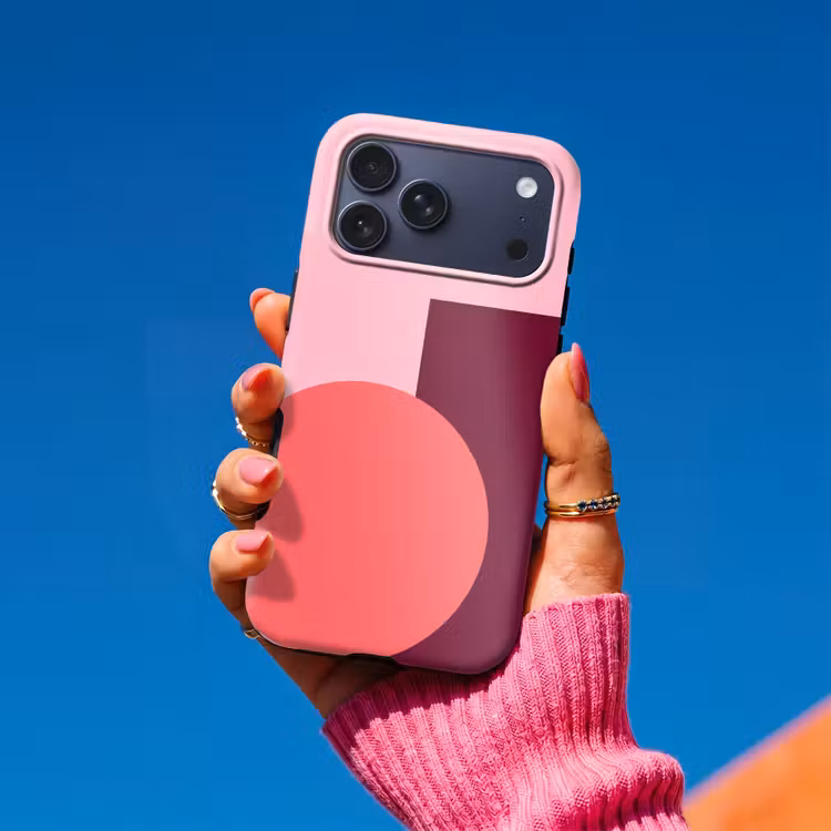 Telefoonhoesje Toughcase - Abstract - Vormen - Roze - Modern - Design — 2