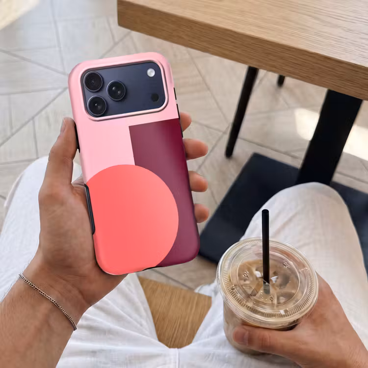 Telefoonhoesje Toughcase - Abstract - Vormen - Roze - Modern - Design — 4