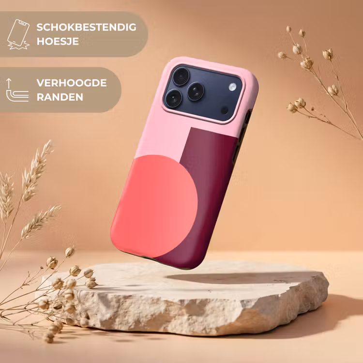 Telefoonhoesje Toughcase - Abstract - Vormen - Roze - Modern - Design — 5