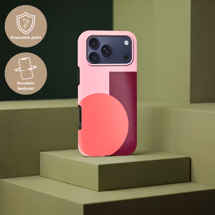 Telefoonhoesje Toughcase - Abstract - Vormen - Roze - Modern - Design — 7