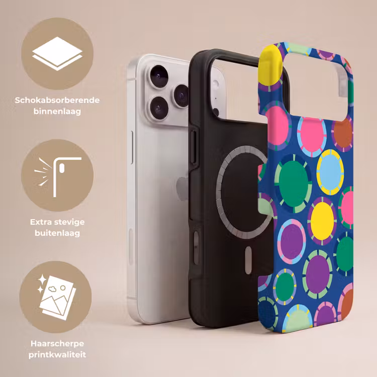 Telefoonhoesje Toughcase - Patroon - Cirkels - Abstract - Kleurrijk — 3
