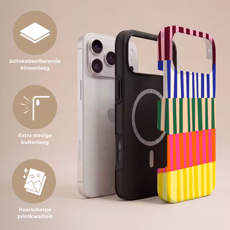 Telefoonhoesje Toughcase - Patroon - Strepen - Abstract - Modern - Kleurrijk — 3