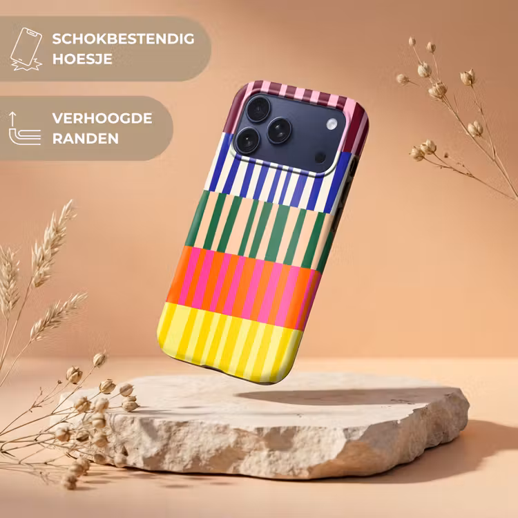 Telefoonhoesje Toughcase - Patroon - Strepen - Abstract - Modern - Kleurrijk — 5