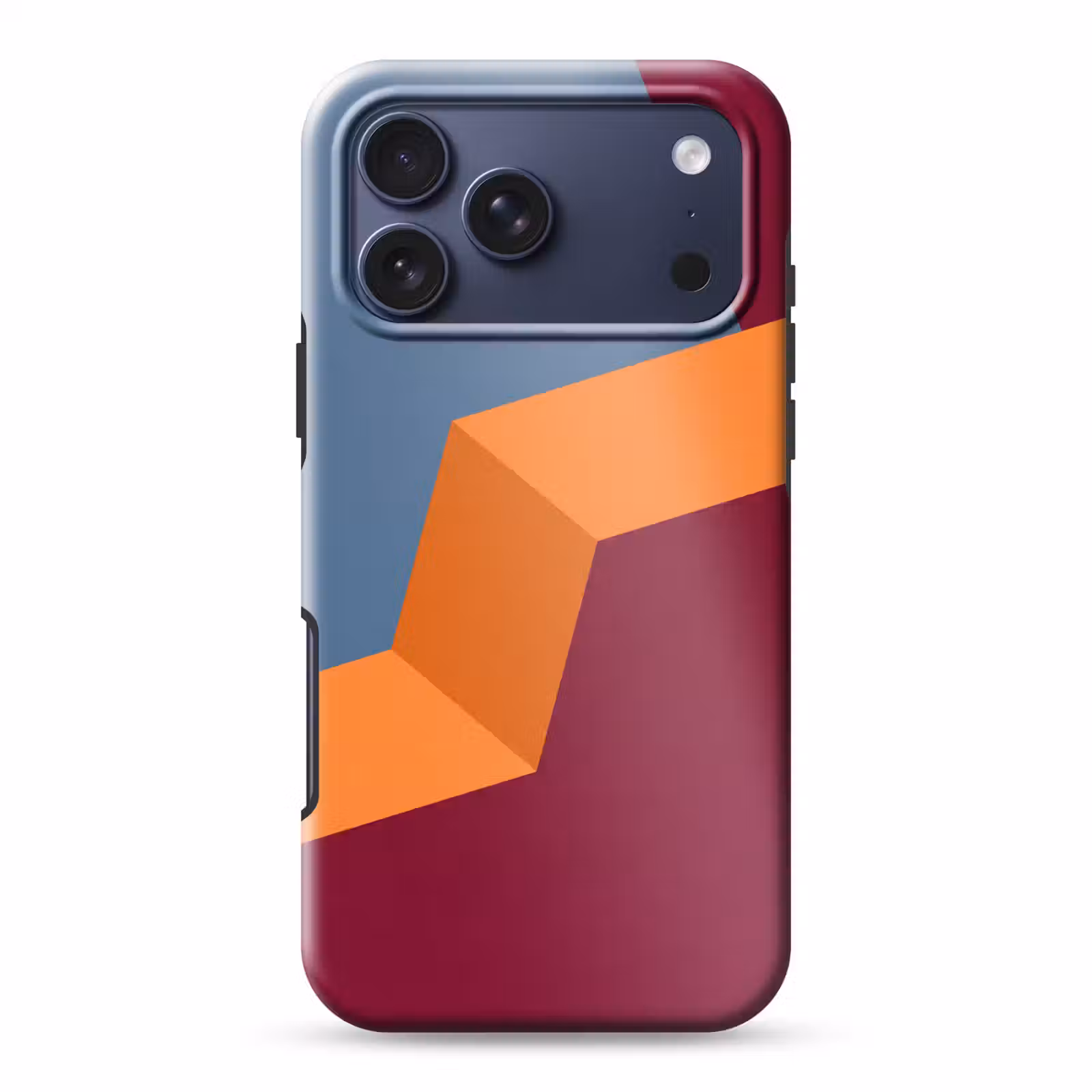 Telefoonhoesje Toughcase - Abstract - Vormen - Modern - Blauw - Oranje — 1