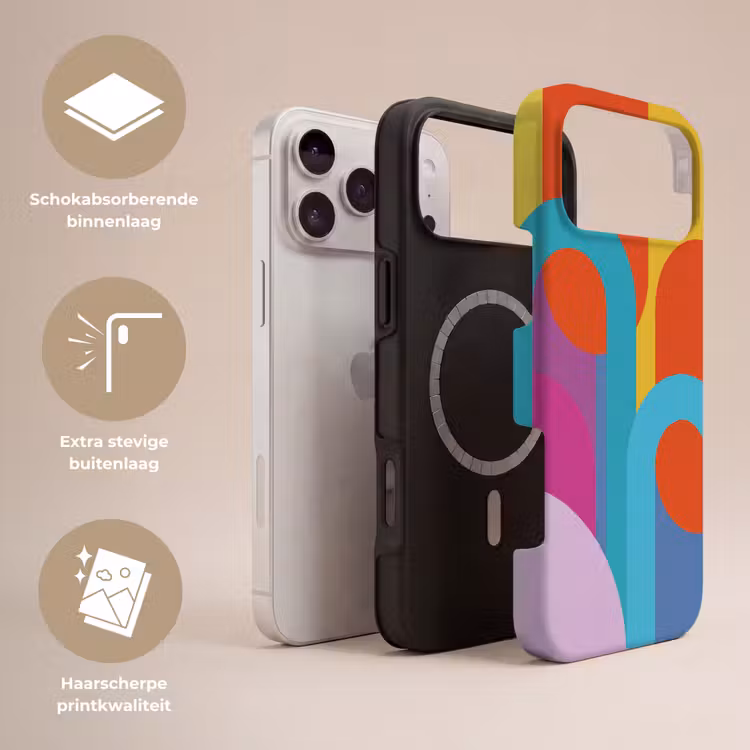 Telefoonhoesje Toughcase - Abstract - Geometrie - Kleurrijk - Modern - Kunst — 3