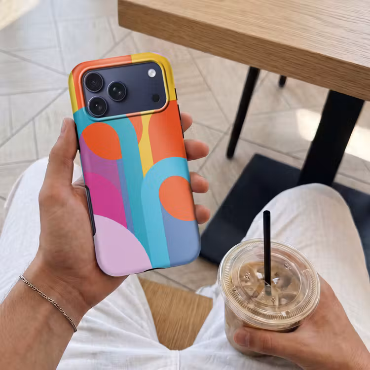 Telefoonhoesje Toughcase - Abstract - Geometrie - Kleurrijk - Modern - Kunst — 4