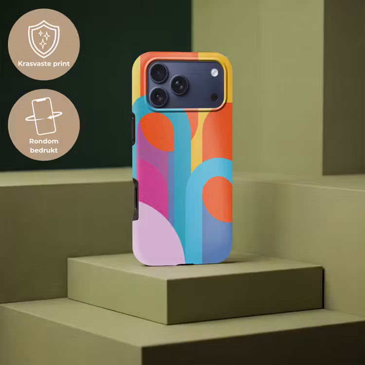 Telefoonhoesje Toughcase - Abstract - Geometrie - Kleurrijk - Modern - Kunst — 7
