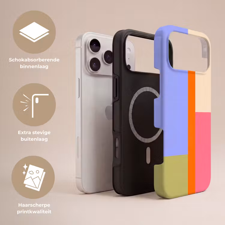 Telefoonhoesje Toughcase - Abstract - Geometrie - Kunst - Modern - Kleurrijk — 3