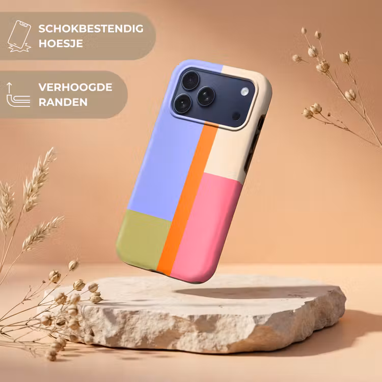 Telefoonhoesje Toughcase - Abstract - Geometrie - Kunst - Modern - Kleurrijk — 5