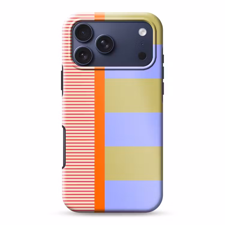 Telefoonhoesje Toughcase - Abstract - Geometrie - Strepen - Blokken - Rood — 1