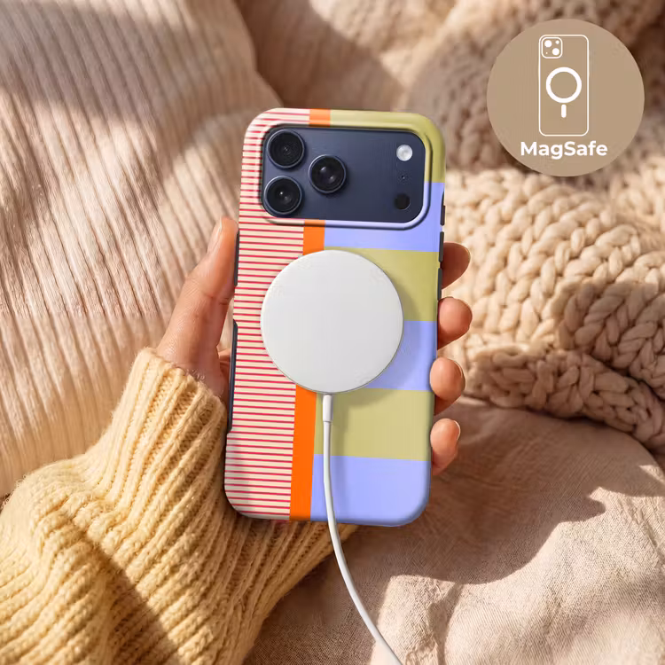 Telefoonhoesje Toughcase - Abstract - Geometrie - Strepen - Blokken - Rood — 8