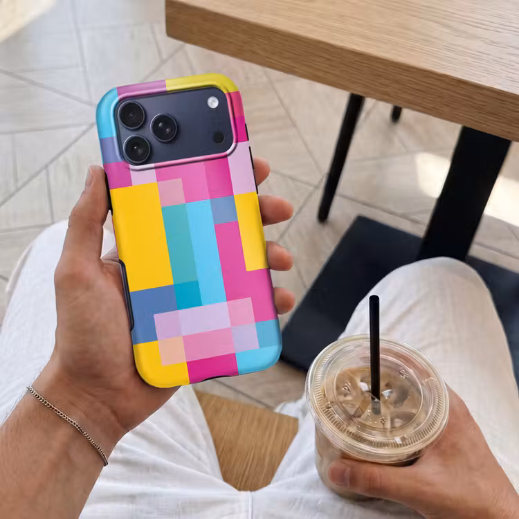 Telefoonhoesje Toughcase - Abstract - Geometrisch - Kunst - Kleurrijk - Modern — 4