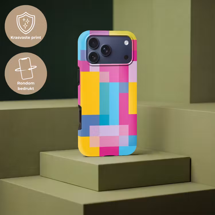 Telefoonhoesje Toughcase - Abstract - Geometrisch - Kunst - Kleurrijk - Modern — 7