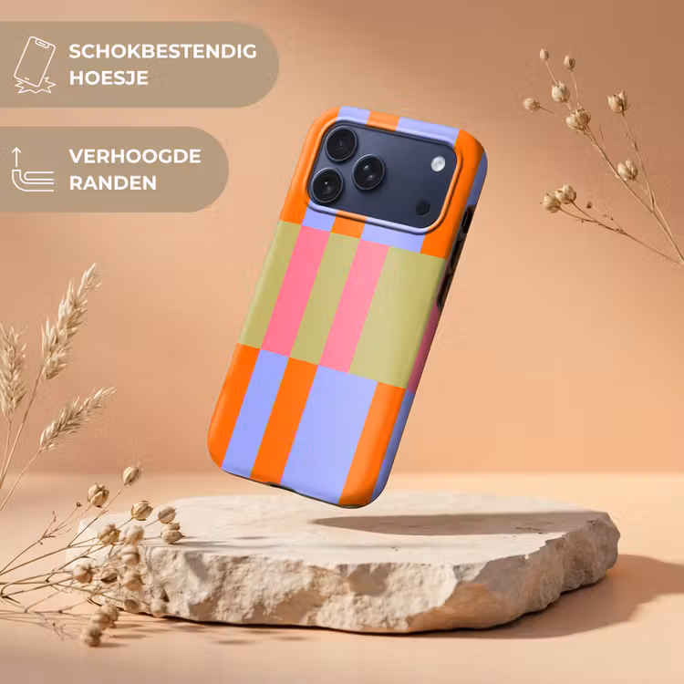 Telefoonhoesje Toughcase - Abstract - Patroon - Geometrisch - Kleurrijk - Modern — 5