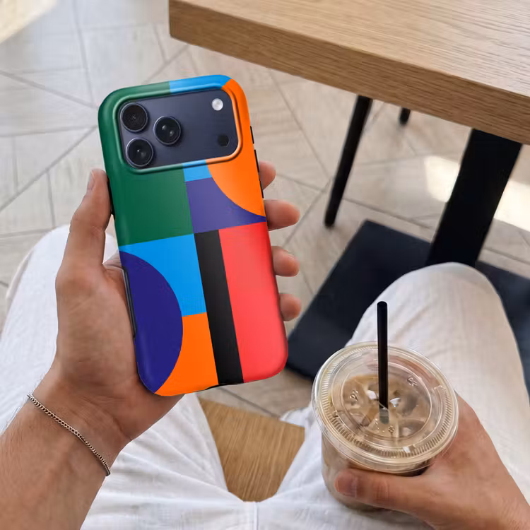 Telefoonhoesje Toughcase - Geometrisch - Abstract - Vormen - Kleurrijk - Modern — 4