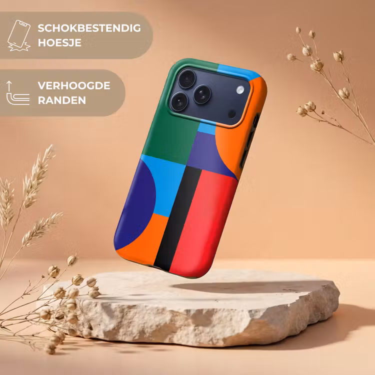 Telefoonhoesje Toughcase - Geometrisch - Abstract - Vormen - Kleurrijk - Modern — 5