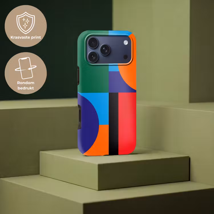Telefoonhoesje Toughcase - Geometrisch - Abstract - Vormen - Kleurrijk - Modern — 7