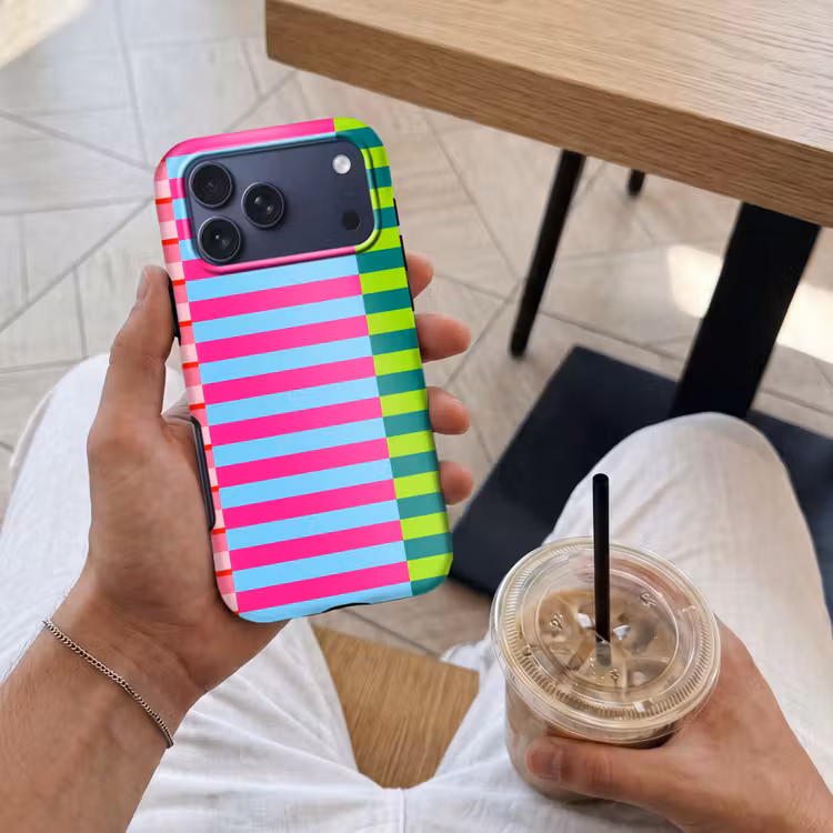Telefoonhoesje Toughcase - Patroon - Strepen - Modern - Abstract - Kleurrijk — 4