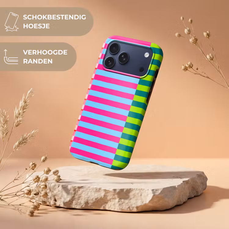 Telefoonhoesje Toughcase - Patroon - Strepen - Modern - Abstract - Kleurrijk — 5
