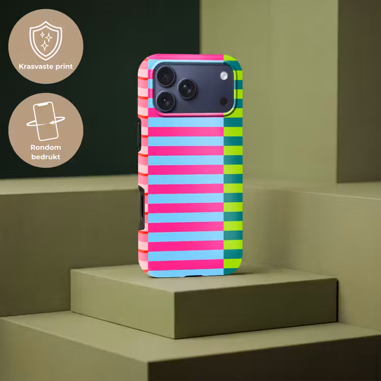 Telefoonhoesje Toughcase - Patroon - Strepen - Modern - Abstract - Kleurrijk — 7
