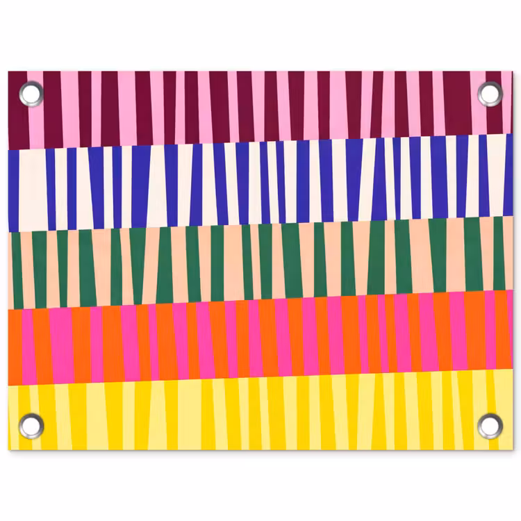 Tuinposter - Patroon - Strepen - Abstract - Modern - Kleurrijk — 1