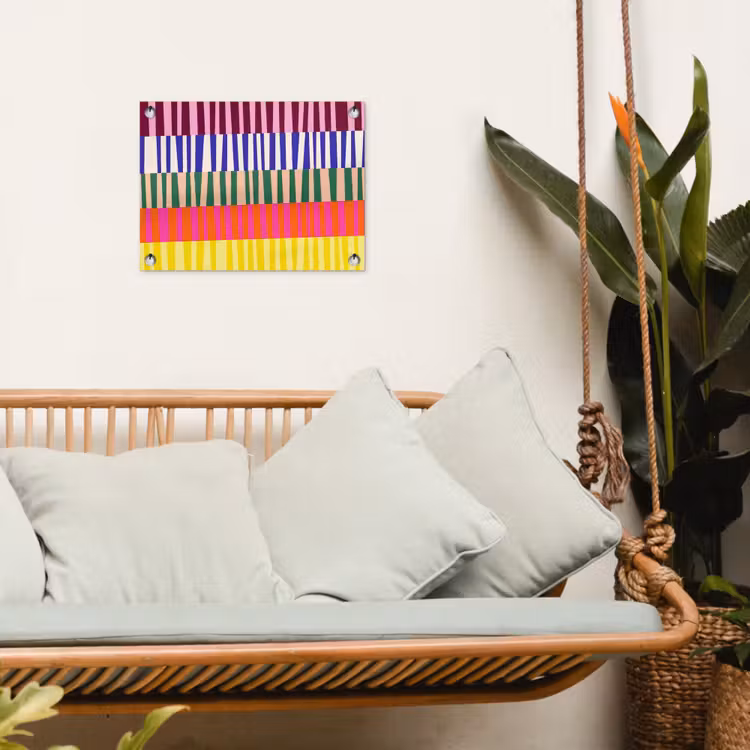 Tuinposter - Patroon - Strepen - Abstract - Modern - Kleurrijk — 5