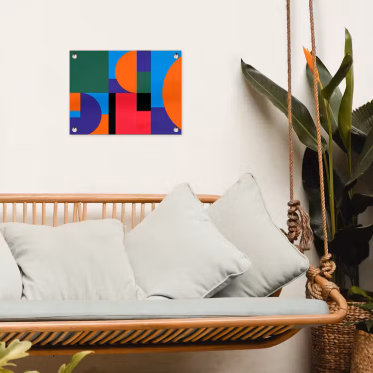 Tuinposter - Geometrisch - Abstract - Vormen - Kleurrijk - Modern — 5