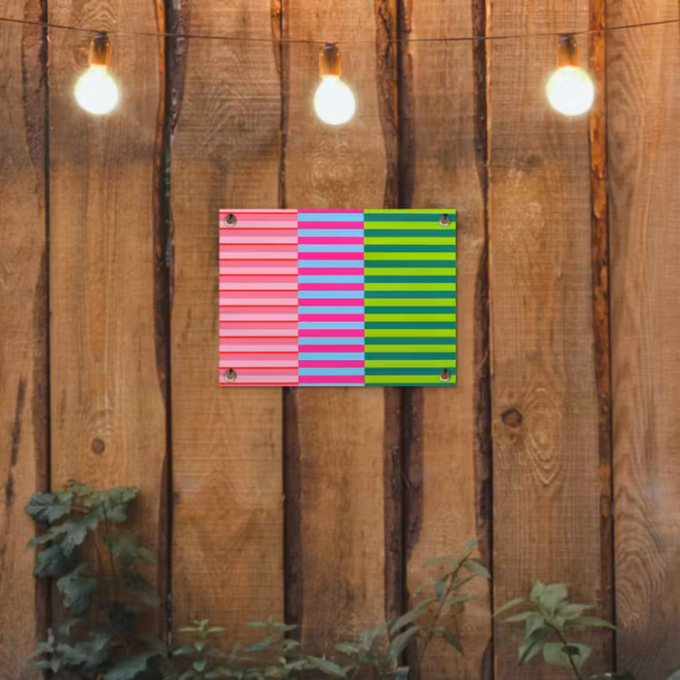 Tuinposter - Patroon - Strepen - Modern - Abstract - Kleurrijk — 2