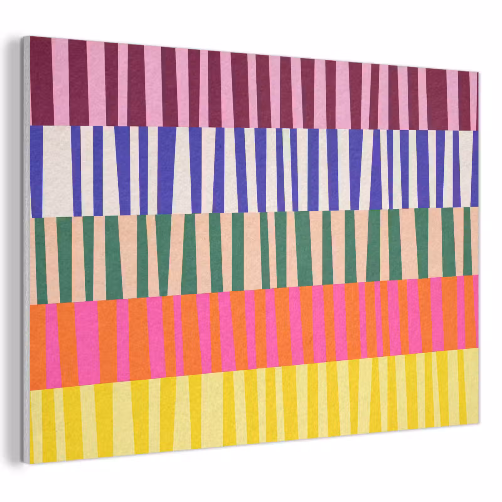 Akoestisch schilderij - Patroon - Strepen - Abstract - Modern - Kleurrijk — 1