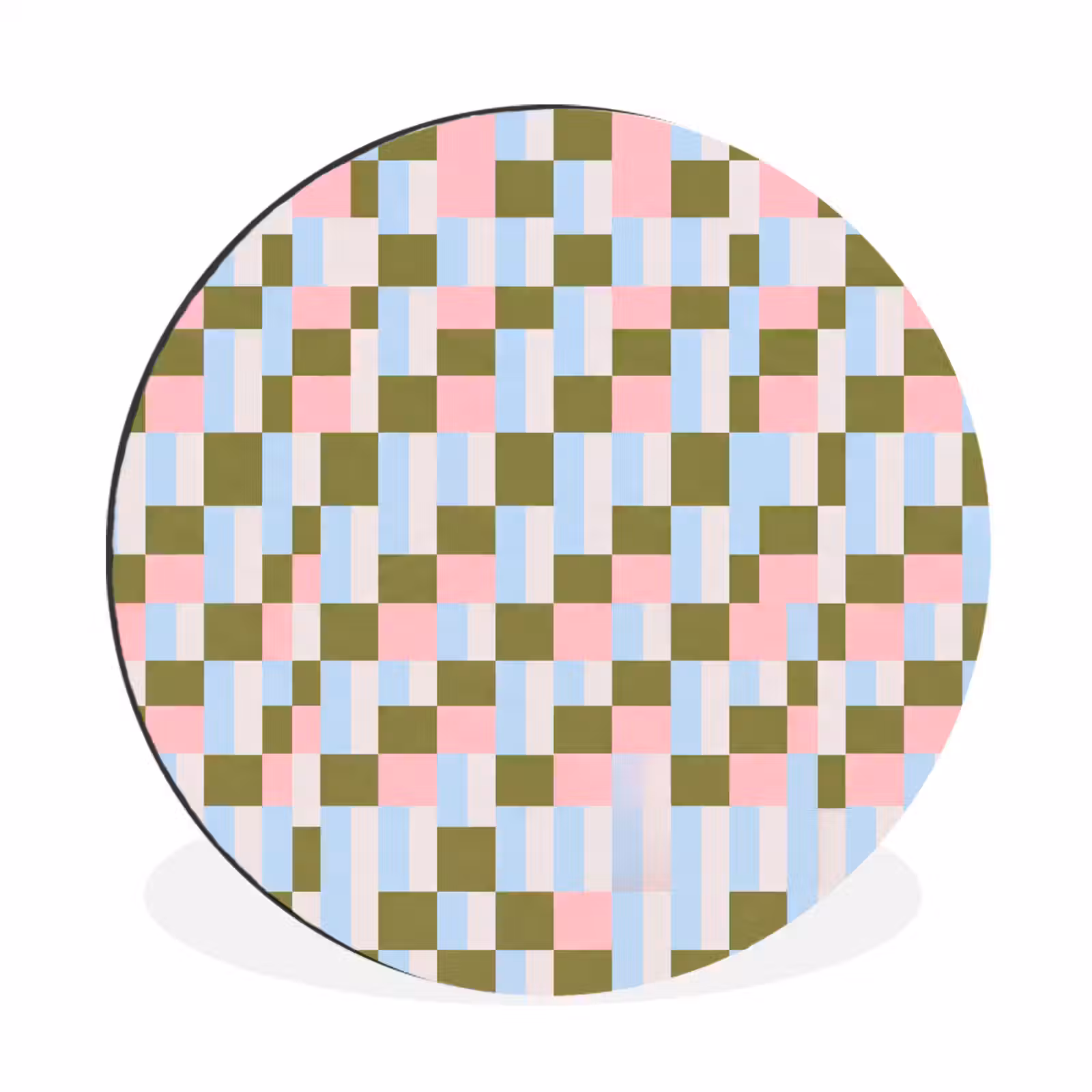 Wandcirkel - Aluminium - Patroon - Geometrisch - Abstract - Kleurrijk - Modern — 1