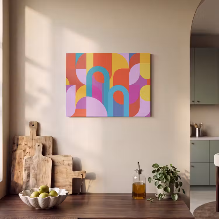 Akoestisch schilderij - Abstract - Geometrie - Kleurrijk - Modern - Kunst — 4