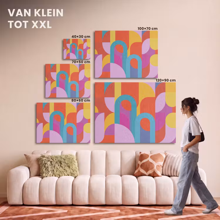 Akoestisch schilderij - Abstract - Geometrie - Kleurrijk - Modern - Kunst — 7