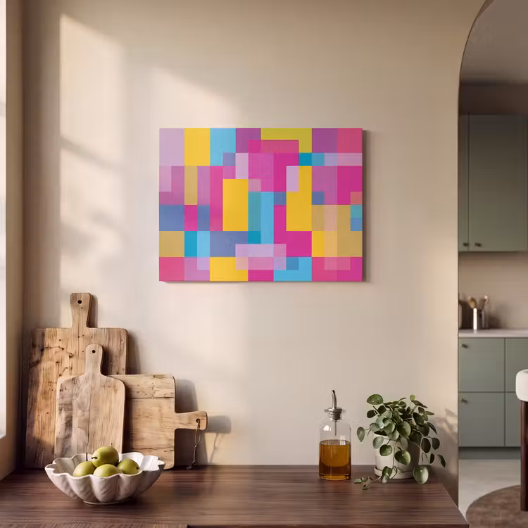 Akoestisch schilderij - Abstract - Geometrisch - Kunst - Kleurrijk - Modern — 4