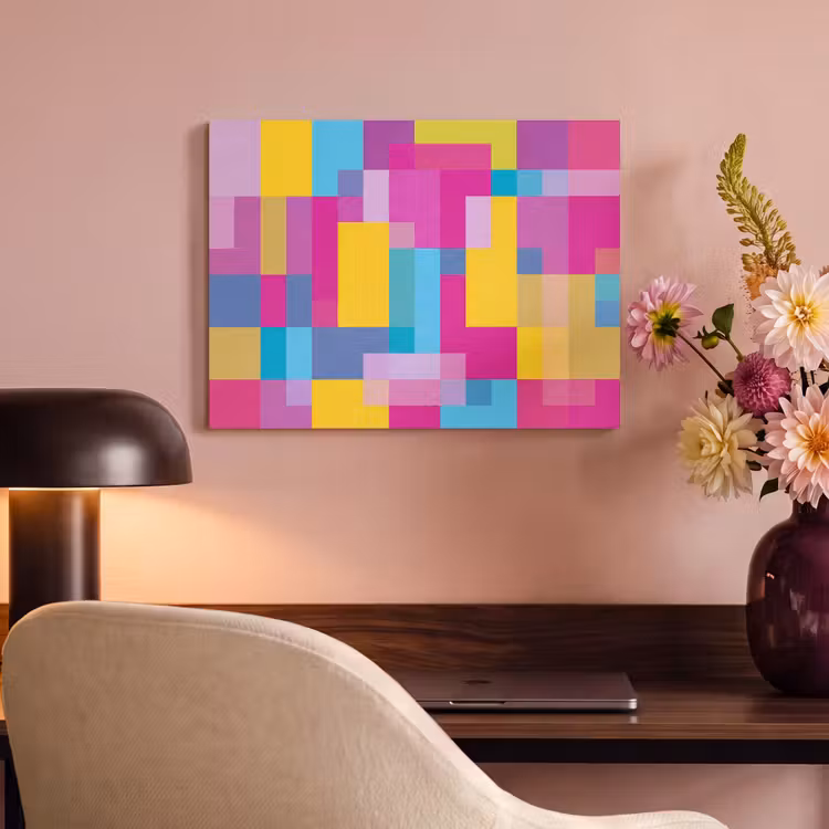 Akoestisch schilderij - Abstract - Geometrisch - Kunst - Kleurrijk - Modern — 6