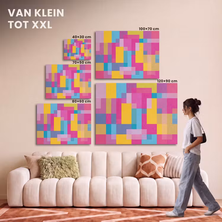 Akoestisch schilderij - Abstract - Geometrisch - Kunst - Kleurrijk - Modern — 7