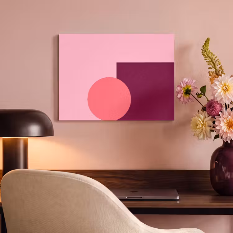 Akoestisch schilderij - Abstract - Vormen - Roze - Modern - Design — 6