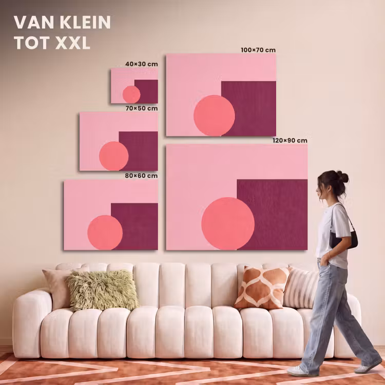Akoestisch schilderij - Abstract - Vormen - Roze - Modern - Design — 7