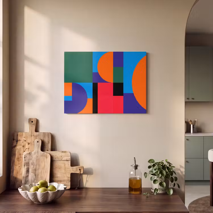 Akoestisch schilderij - Geometrisch - Abstract - Vormen - Kleurrijk - Modern — 4