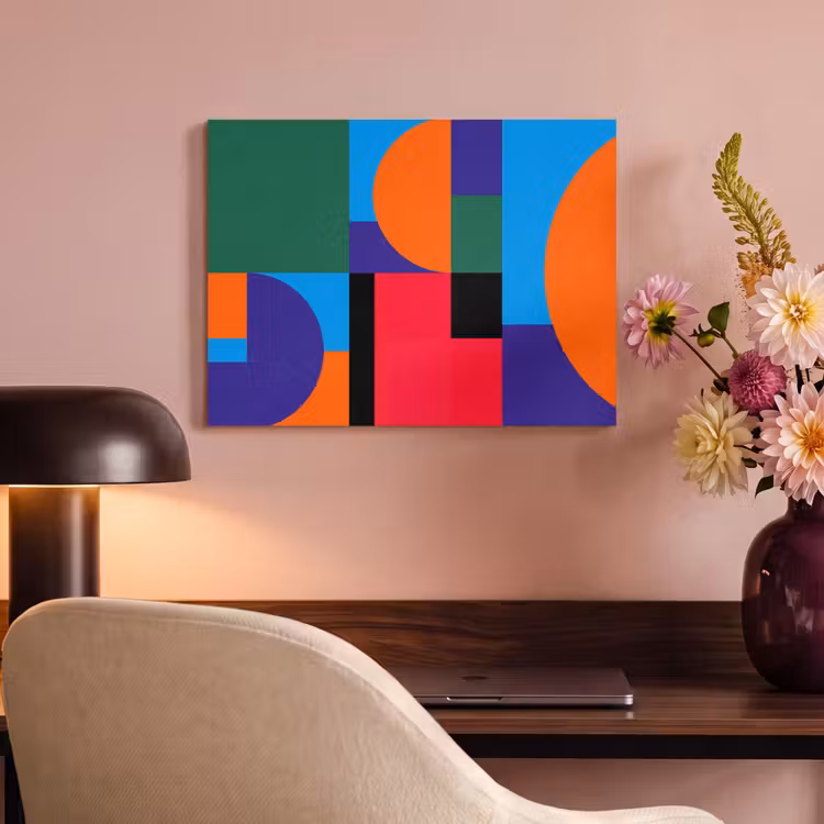 Akoestisch schilderij - Geometrisch - Abstract - Vormen - Kleurrijk - Modern — 6