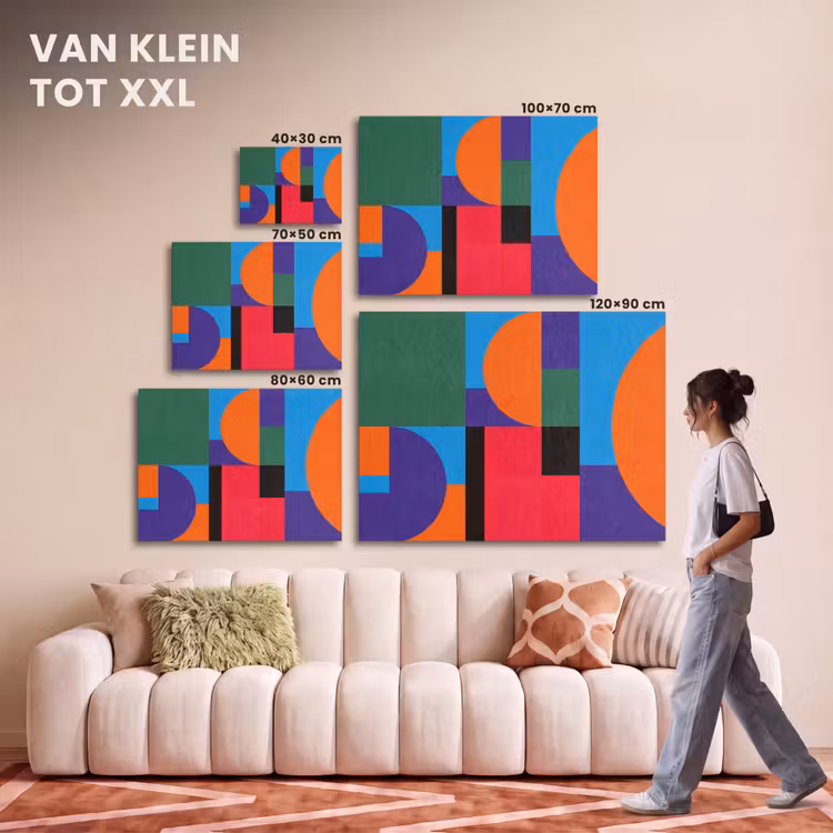 Akoestisch schilderij - Geometrisch - Abstract - Vormen - Kleurrijk - Modern — 7
