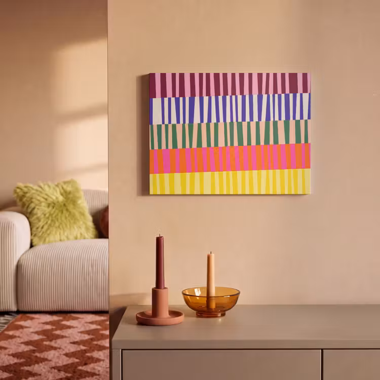 Akoestisch schilderij - Patroon - Strepen - Abstract - Modern - Kleurrijk — 2