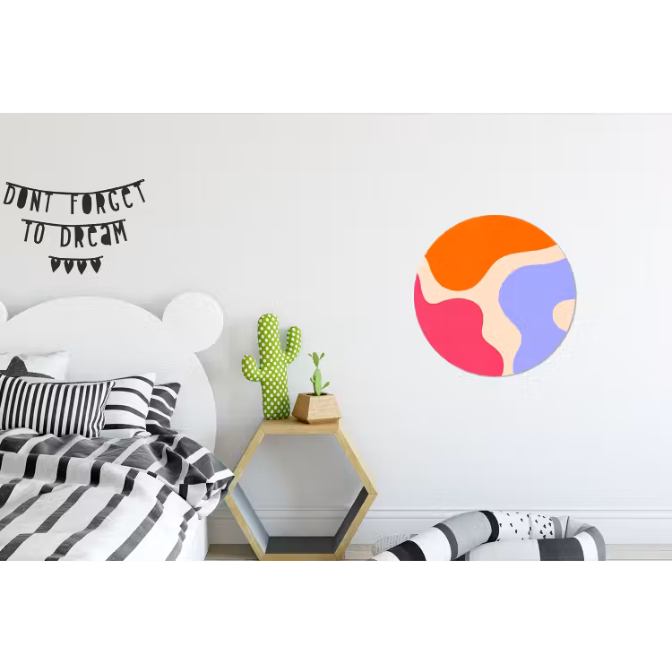 Wandcirkel - Aluminium - Abstract - Organische vormen - Design - Modern - Kleurrijk — 5