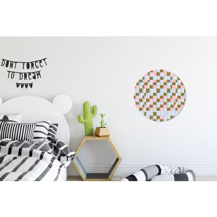 Wandcirkel - Aluminium - Patroon - Geometrisch - Abstract - Kleurrijk - Modern — 5